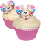12 Essbare Kuchendekorationen- Osterhase Herzen / 12 Edible Wafer Cake Decorations: Easter Bunny Hearts
