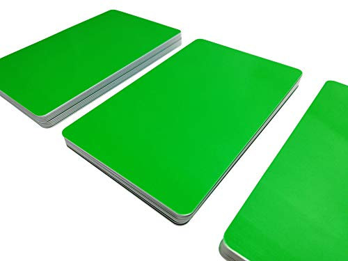 Premium Plastikkarten/PVC Karten Grün | 5-500 Stück, Rohlinge | blanko, Kartendrucker, NEU! (10) (25)