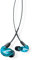 Shure Se215Spe Efs Auricolari Professionali, Tecnologia Sound Isolating Con Microdriver Dinamico Singolo, Suono Chiaro Bassi Profondi, Cavo Da 3.5 Mm, Blu