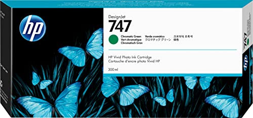 HP 747 (P2V84A) Original Tintenpatrone, Fototinte für DesignJet, Chromatisch Grün