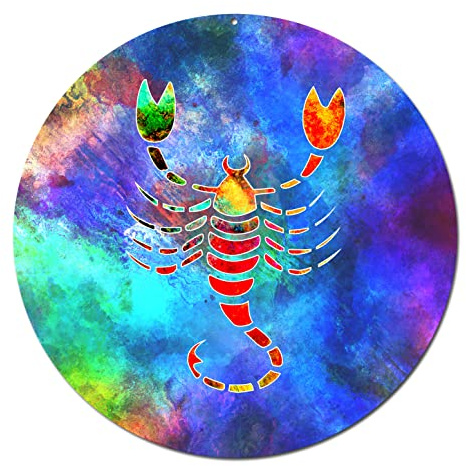 Sternzeichen SCORPION Sonnenfänger Fensterbild Nr.10. Ø 15 bis 40cm · Aufhänger Dekoration Fenster zum hängen · schöne Geschenke Weihnachten Geburtstag für Frau Mann Freund FreundinHoroskope