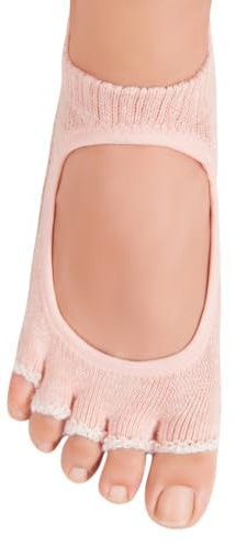 Knitido+ Kokoro Zehensocken für Pilates, Yoga, Tanz, mit Grip, Größe:39-42, Farbe :Carnation (36)