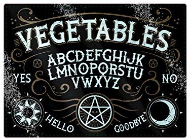 Vegetables Ouija Glass Rectangular Chopping Board