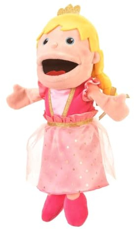 Fiesta Crafts Princess Hand Puppet, Soft Moving Mouth Puppet, 23 x 34cm | Soft Hand Puppet Educational Toy for Storytelling & Communication Skills Age 3-9