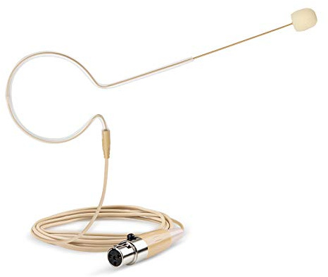 Sujeetec Pro - Cuffie con microfono a condensatore per cuffie Shure Wireless System, ideali per cantare, presentazioni, chiese, conferenze, colore: beige