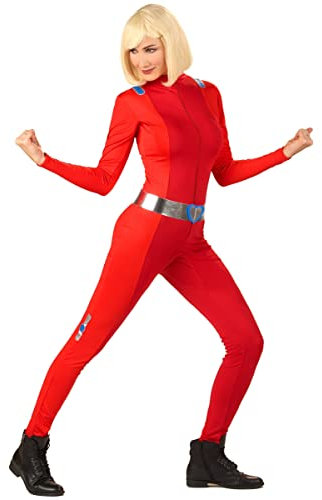 DEGUISE TOI - Déguisement espionne de choc rouge femme - Combinaison - Ceinture - S - Rouge - Déguisements adultes - 100% Polyester - Lavage à la main - Carnaval
