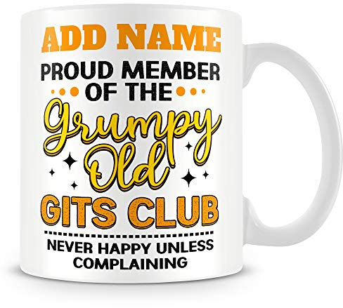 MUGGZ Birthday Mug Personalised Gift - Grumpy Old GITS Club