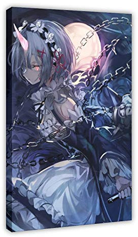 Anime-Poster Re Zero Rem 11, Leinwand-Poster, Wandkunst, Dekor, Bild, Gemälde für Wohnzimmer, Schlafzimmer, Dekoration, 40 x 60 cm