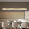 Bellastein Pendelleuchte Oval Esstisch Büro Lampen, LED Hängeleuchte Dimmbar Deckenleuchte mit Fernbedienung, Modern Ring Design Kronleuchter für Esszimmer Küchenlampe Blendfrei (L70cm, Gold)