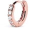 SINGULARU - Boucle d'oreille seule Créole Cleo M. Argent 925 avec finition plaqué or rose 18 kt. Fermoir créole/click. Bijoux pour femme