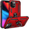 Fetrim Custodia per iPhone 13 PRO Max, Cover PC TPU Cassa Shell Supporto di Anello Rotante Case per Apple iPhone 13 PRO Max Rosso