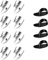 SAVITA Einstellbare Inger Plektrum Set, Plektren Inklusive 8 Stück Silber Edelstahl Daumen Picks + 4 Stück Kunststoff Gitarre Picks Plektrum für Verschiedene Saiten Gitarre Banjo Harfe Bass