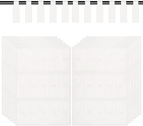 360 etiquetas de cable, etiquetas para escribir en el cable para la gestión de cables de computadora, etiquetas de cable blancas autoadhesivas, etiquetas de alambre impermeables, 12 hojas (blanco)