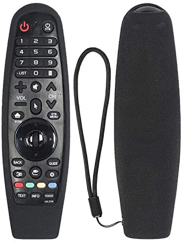 Funda Protectora de Silicona para LG Magic Mando a Distancia, AN-MR20GA AN-MR19BA AN-MR18BA AN-MR600 AN-MR650 AN-MR650A, Antideslizante, a Prueba de Golpes, Lavable (Negro)