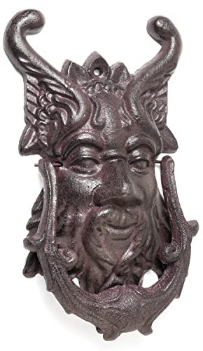 Moritz Türklopfer Teufelskopf Antik Stil Gusseiesen Rustikal Türklingel Door Knocker Barock Türglocke Haustür Türdekoration Türgong