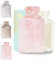 RISSLER Bouillotte Housse Ultra Douce Premium 2.0L – Housse en peluche doublée – Bouillotte à eau - Soulage Règles douleureuses & Maux de Ventre – Chaleur gantie 7H GRIS