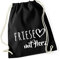 Huuraa Turnbeutel Friese mit Herz Geschenk Rucksack Black 12 Liter Baumwolle Friese Geschenkidee