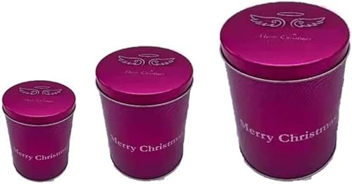 Keksdosen Set 3-teilig - Weihnachten Plätzchendosen Gebäckdosen rund