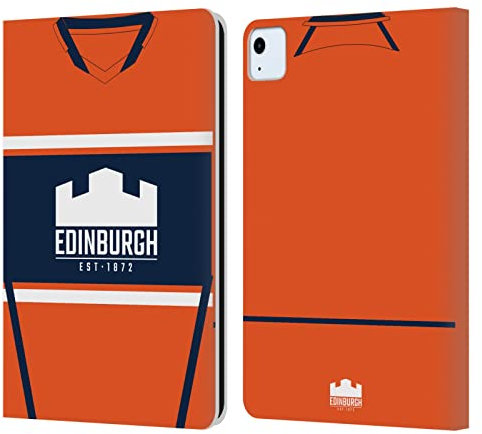 Head Case Designs Licenciado Oficialmente Edinburgh Rugby Lejos Kit De Escudo 2022/23 Carcasa de Cuero Tipo Libro Compatible con Apple iPad Air 2020/2022