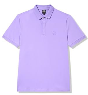 A | X ARMANI EXCHANGE Polo Slim Fit in Cotone Elasticizzato, Dalia, Viola, XS Uomo
