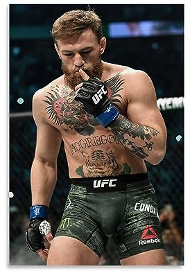 ELedvb MMA Conor McGregor Poster, Leinwand-Poster, dekoratives Gemälde, Leinwand-Wandposter und Kunstdruck, modernes Familienschlafzimmer-Dekor-Poster, 60 x 90 cm