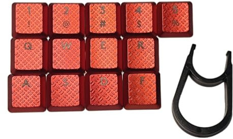 Pnuokn Strukturierte ABS-Tastenkappen für G813/G815/G915/G913, mechanische Tastatur für Gamer, Profis, personalisierbar