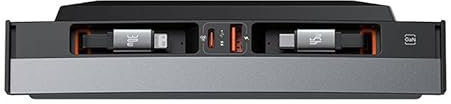 Baseus T-Space Hub mit USB-C auf Lightning-Kabel für Tesla Cars (Bla