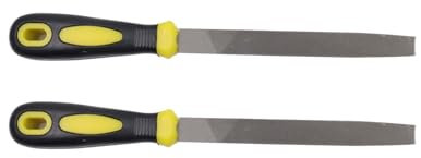 Meprotal 2PCS Flat File Metal Axe Sharpener File, 6 Inch Rectangular Cut Axe File Hardened Steel File Sharpening Tools for Metal Axe Sharpening Extended Use, Comfortable Hand Grip