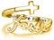 Hanaoops Ring Damen Verstellbar Offener Kreuz Ringe Glaube über Furcht Christliche Religiöse Schmuck Geschenke