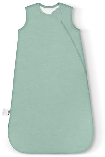 MEXXI Schlafsack, 1,0 Tog, Rayon aus Bambus, ultraweiche, tragbare Decke für Babys, mit 2-Wege-Reißverschlüssen, Salbeigrün, 0-6 Monate