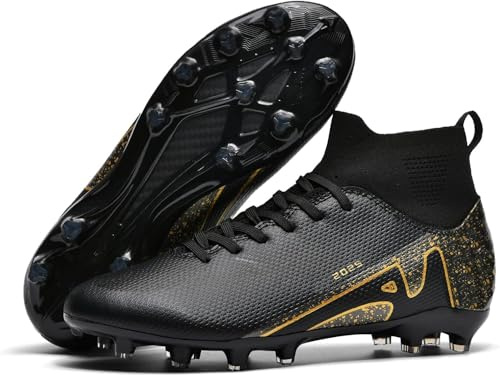 Kmrlofiy Fußballschuhe Herren Junge High Top Spike Microfaser Cleats Professionelle Fussballschuhe Outdoor Athletics Trainingsschuhe Wettkampf