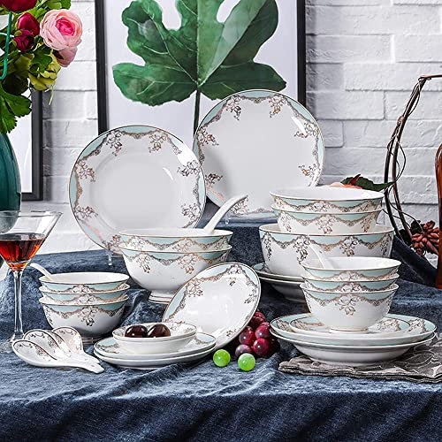 Genérico Set De Mesa Coreano De Porcelana para 36 Personas Ideal para Ocasiones Festivas Vajillas Completas Baratas