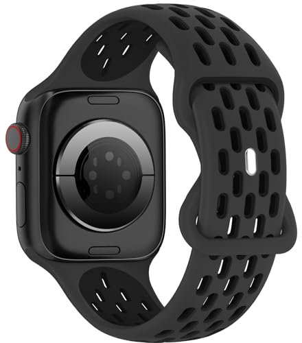 Acrbiutu Silicone Cinturino Compatibile per Apple Watch 46mm 45mm 44mm 42mm 49mm 41mm 40mm 38mm, Sportiva Cinturini Morbido e Traspirante con iWatch Series 10 9 8 7 6 5 4 3 2 1 Ultra SE