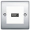 BG Nexus Polished Chrome 1 Gang HDMI Socket White Insert