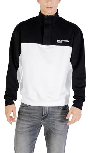 Karl Lagerfeld Jeans Herren Regular Blocked Half Zip Sweatshirt