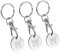 3pcs Shopping Trolley Token, Trolley Coin with Keychains | Durable Metal