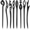 8Pcs Wooden Hair Sticks for Women, Vintage Chinese Chignon Japanese Hair Chopsticks for Bun Maker Hairpins for Long Hairs Sticks for Handmade Buns Hairs Forks Accessories Hanfu Pins for Women Girls