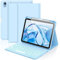 aMZCaSE für iPad A16 10/11th Generation Case mit Tastatur 11/10.9 Zoll(2025/2022),7 Farben Hintergrundbeleuchtung Abnehmbare Drahtlose Tastatur Cove mit Stifthalter für New iPad 11th Gen (Hellblau)