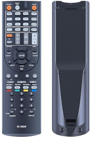 TRUCKON New RC-880M Ersatzfernbedienung für Onkyo AV-Receiver HT-R693 HT-RC660 HT-S7700 TX-NR636 TX-NR838 TX-NR737 Integriert 24140881 RC-881M DTR-30.6 7.6 2 A/V-Receiver