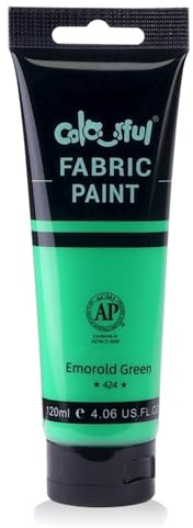 Colorful Pintura de tela de 120 ml, color verde
