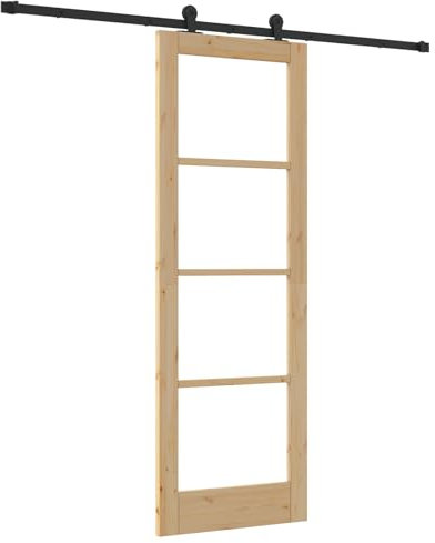 Porta Scorrevole vidaXL con Set di Ferramenta ORKDAL 73.5x211 cm