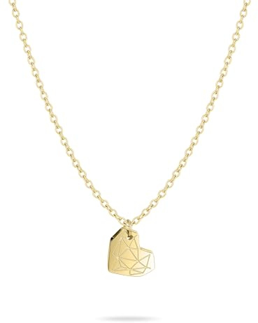 LIEBESKIND BERLIN Herz-Halskette für Damen – Edelstahl-Kette mit liebevollem Herzanhänger – In verschiedenen Farben und Ausführungen – Romantische Geschenkidee