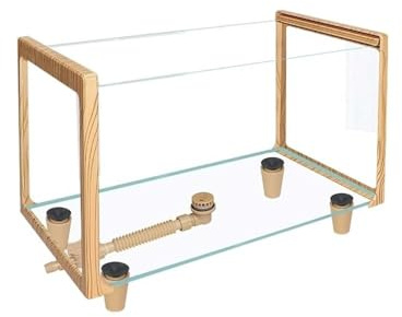 Aquarium Aquarium mit Holzrahmen, ultraweißem Glas, transparenter Mischbehälter(M)