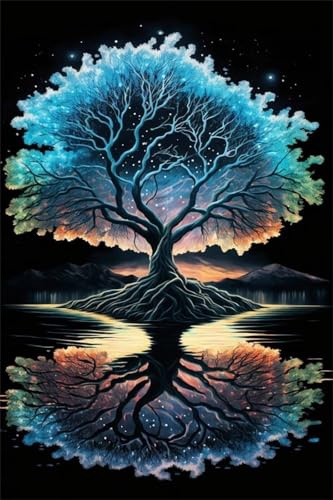 Jigsaw Puzzles for Adults 50 Tree of Life Lake, Puzzle Games, Impossible Puzzle, Puzzles for Adults 50 Pieces for Wall Decoration and Gifts, 13.8 x 9.8 inch