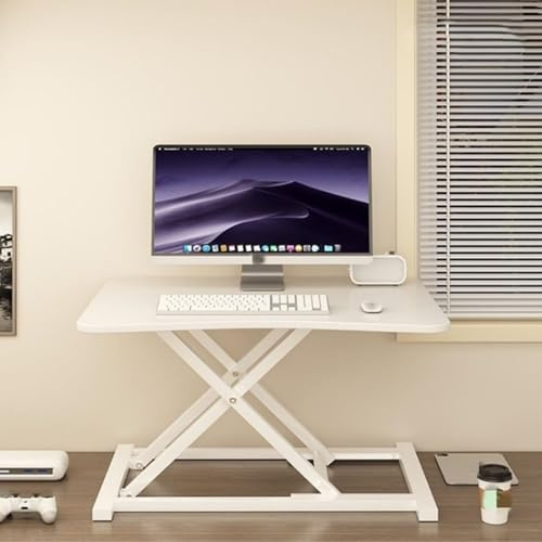Ergonomischer Stehtisch-Konverter, höhenverstellbar, Sitz-Steh-Erhöhung mit Tastaturablage, Gasdruckfeder, Heimbüro, Arbeitsplatz für Laptop und Monitor