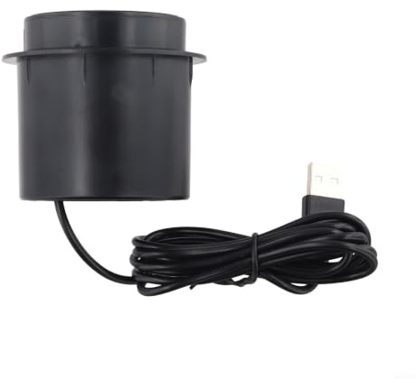 Micpointik 3-in-1 Eingebautes Wireless für ladegerät mit 2 USB Ports, 15W Schnellladung für Schreibtisch & Theke, ABS Schwarz, Platzsparendes Ladesystem für Büro Café Zuhause