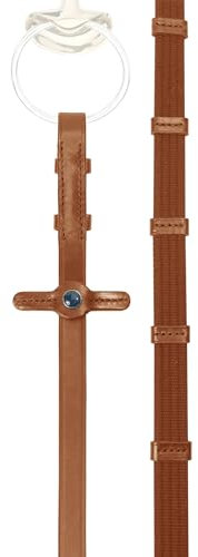 Stübben Gurtzügel schmal mit 9 Lederstegen und Zaumhaken - schwarz - Silber - VB/WB (140cm)