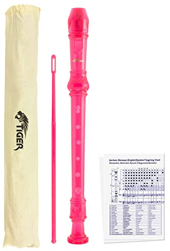 Tiger REC7-PK Flûte à Bec pour Enfants - Rose