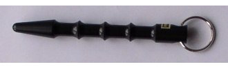 S.B.J - Sportland Kubotan Key Chain, Druckverstärker, Schlüsselanhänger schwarz geriffelt