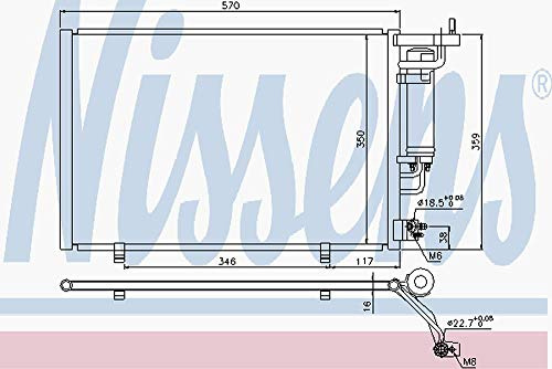NISSENS Kondensator, Klimaanlage 940286 | Kompatibel mit: FORD B-MAX, FIESTA VI, FIESTA VI Van